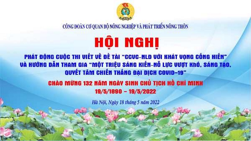 Bộ Nông nghiệp và PTNT phát động cuộc thi viết về đề tài “CCVC – NLĐ với khát vọng cống hiến”